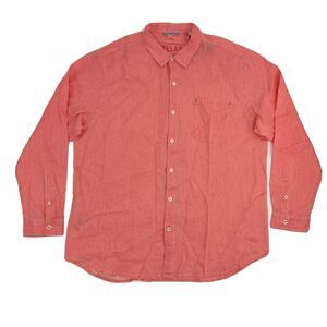 Tommy Bahama Sea Glass Breezer Shirt Men's XXL Long Sleeve Button‎ Up Linen NEW